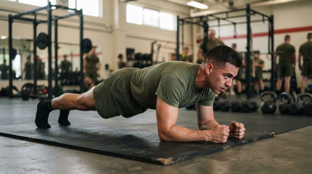 How to Improve Your PFT Score: A Practical Guide by Event Marine performing forearm plank 20261004163028 1